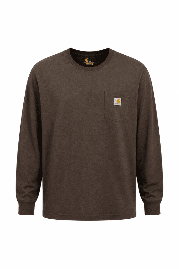 CARHARTT LONG SLEEVE TEE MINIMAL BROWN ΑΝΤΡΙΚΟ PRE OWNED 2XL