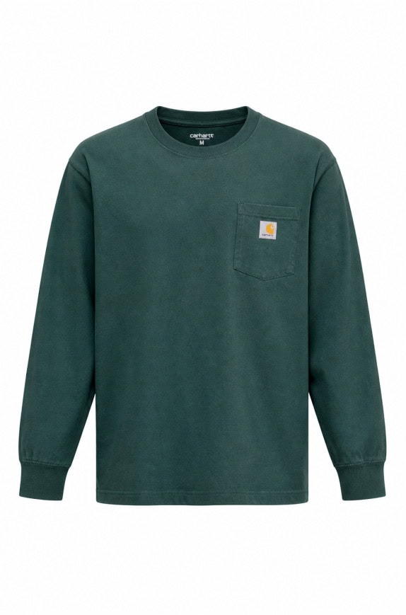 CARHARTT LONG SLEEVE TEE MINIMAL VERDE UOMO PRE OWNED M