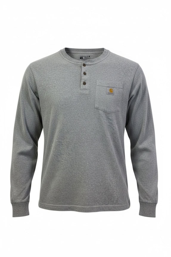 CARHARTT LONGSLEEVE MINIMAL GREY MEN PRE OWNED M