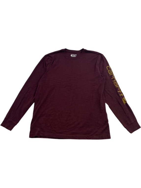 CARHARTT LONGSLEEVE T SHIRT WORKWEAR BURGUNDY ΑΝΤΡΙΚΟ PRE OWNED M