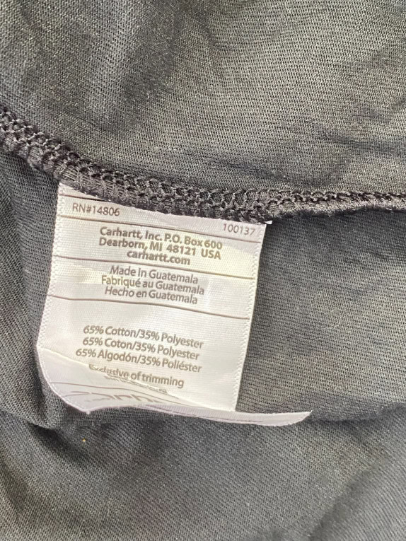 CARHARTT ΜΑΚΡΥΜΑΝΙΚΗ ΜΠΛΟΥΖΑ WORKWEAR ΑΝΘΡΑΚΙ ΑΝΤΡΙΚΟ PRE OWNED XXL