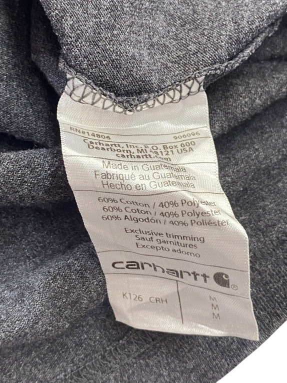 CARHARTT MAGLIA A MANICHE LUNGHE WORKWEAR GRIGIO CHARCOAL UOMO PRE OWNED M