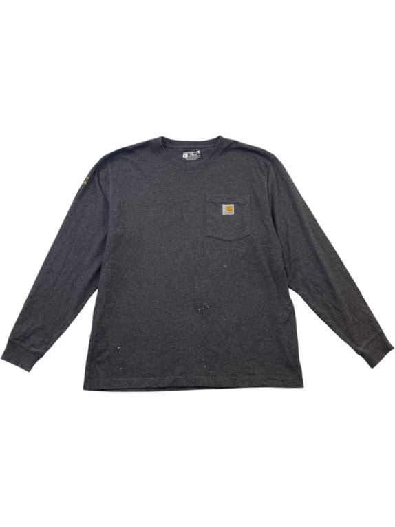 CARHARTT MAGLIA A MANICHE LUNGHE WORKWEAR GRIGIO CHARCOAL UOMO PRE OWNED M