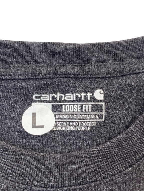 CARHARTT MAGLIA A MANICHE LUNGHE WORKWEAR GRIGIO CHARCOAL UOMO PRE OWNED M