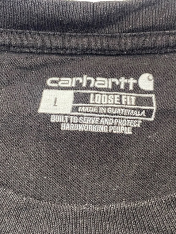CARHARTT MAGLIA MANICA LUNGA WORKWEAR FADED BLACK UOMO PRE OWNED L