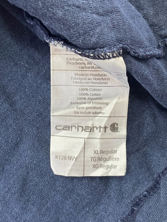 CARHARTT ΜΑΚΡΥΜΑΝΙΚΗ ΜΠΛΟΥΖΑ WORKWEAR FADED NAVY ΑΝΤΡΙΚΟ PRE OWNED XL