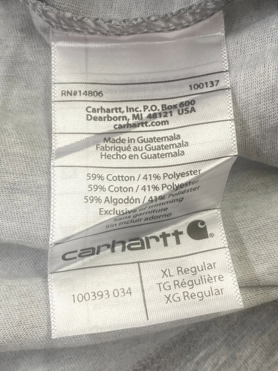 CARHARTT ΜΑΚΡΥΜΑΝΙΚΗ ΜΠΛΟΥΖΑ WORKWEAR ΓΚΡΙ ΑΝΤΡΙΚΟ PRE OWNED XL