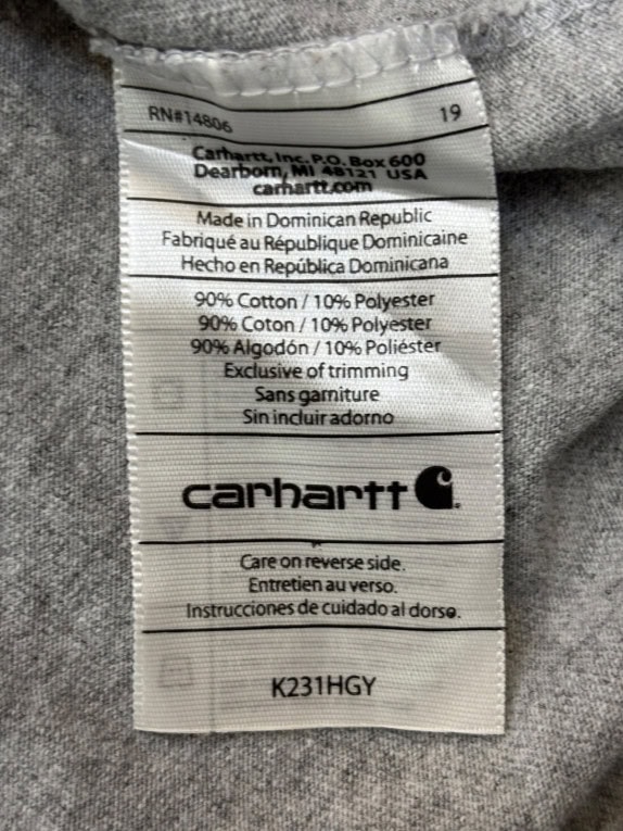 CARHARTT ΜΑΚΡΥΜΑΝΙΚΗ ΜΠΛΟΥΖΑ WORKWEAR ΓΚΡΙ ΑΝΤΡΙΚΟ PRE OWNED XXL