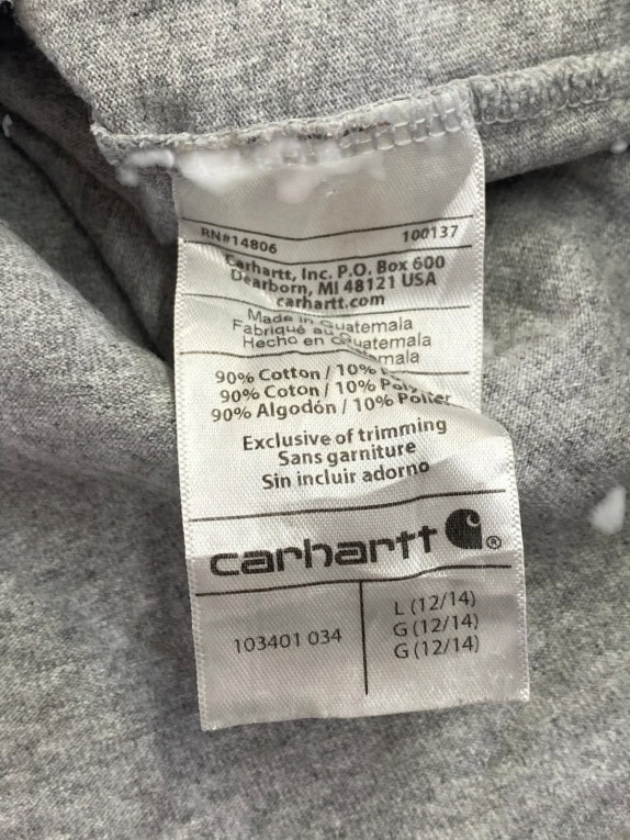 CARHARTT MAGLIA MANICA LUNGA WORKWEAR GRIGIA UNISEX PRE OWNED L