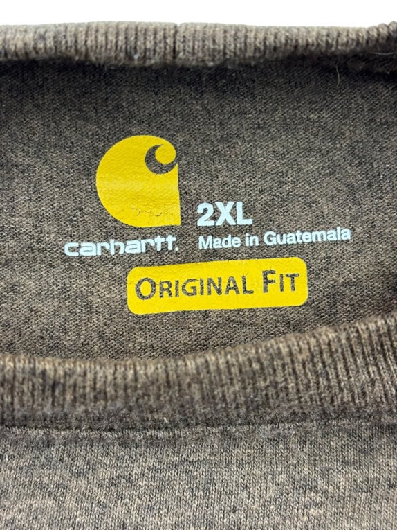 CARHARTT LONG SLEEVE T SHIRT WORKWEAR BROWN MEN PRE OWNED XXL