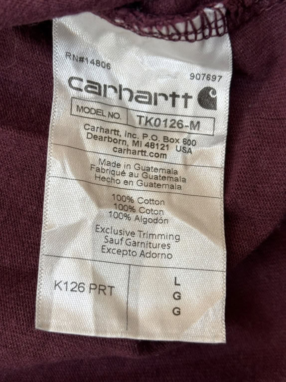 CARHARTT ΜΑΚΡΥΜΑΝΙΚΗ ΜΠΛΟΥΖΑ WORKWEAR ΜΠΟΡΝΤΟ ΑΝΤΡΙΚΟ PRE OWNED L