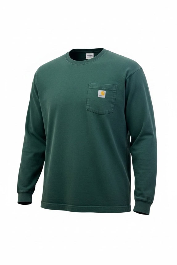 CARHARTT LONG SLEEVE T SHIRT WORKWEAR DARK GREEN MENS PRE OWNED XL