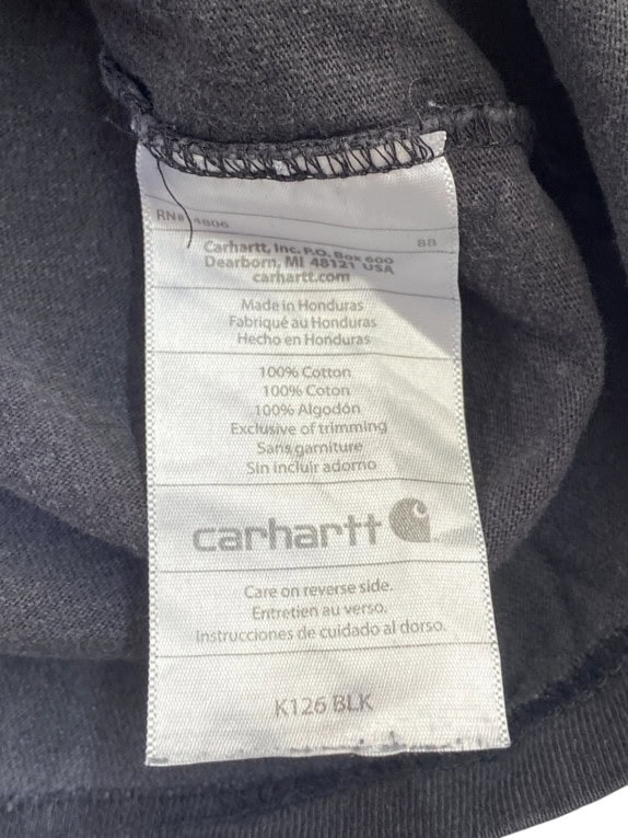 CARHARTT ΜΑΚΡΥΜΑΝΙΚΟ T SHIRT WORKWEAR FADED BLACK ΑΝΤΡΙΚΟ PRE OWNED XL