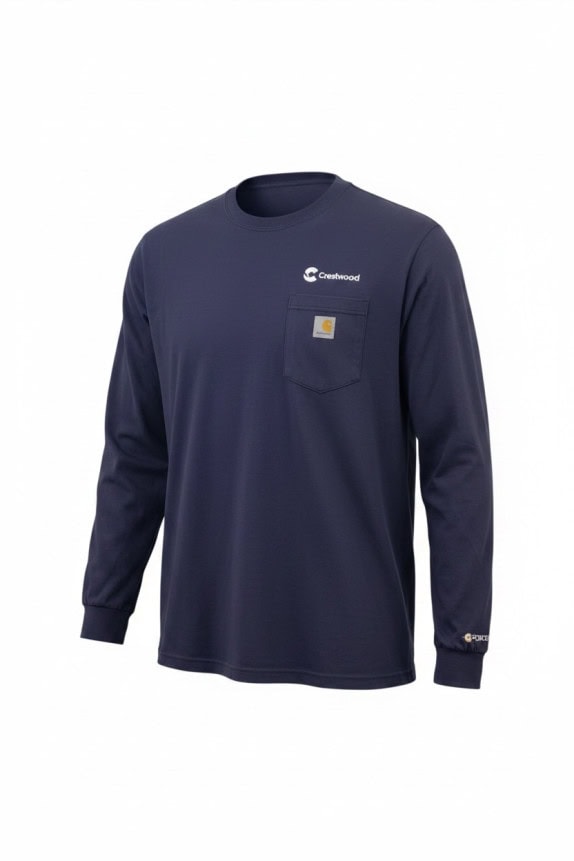 CARHARTT LONG SLEEVE T SHIRT WORKWEAR NAVY MEN PRE OWNED XL