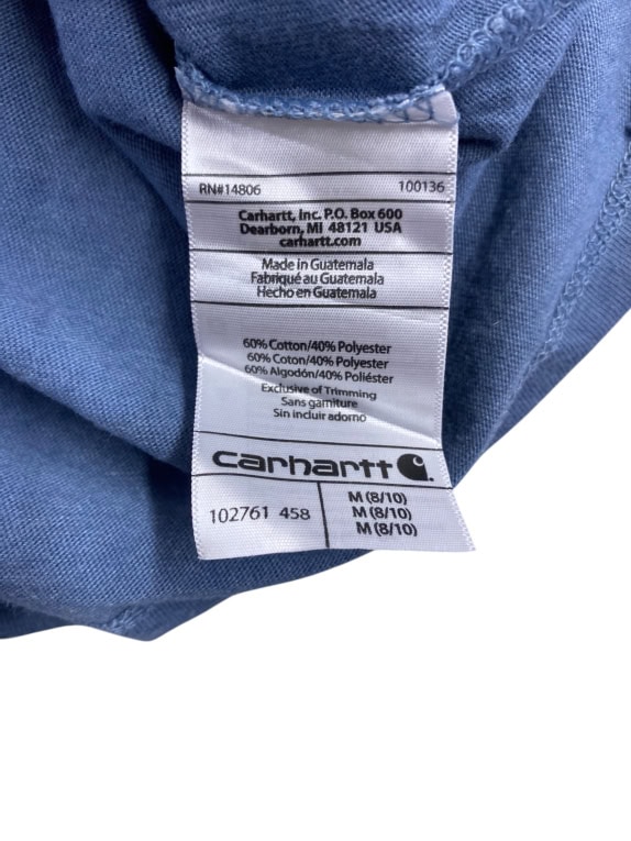 Carhartt T-shirt blu a maniche lunghe relaxed fit da uomo M