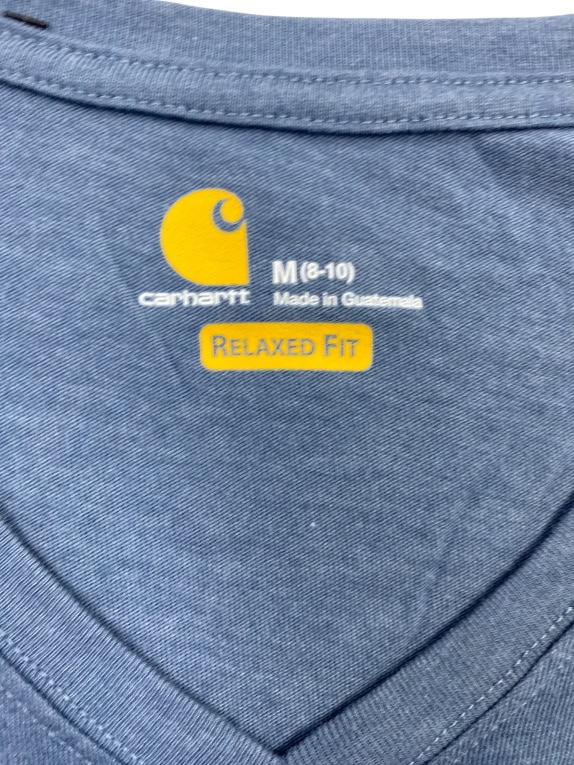 Carhartt T-shirt blu a maniche lunghe relaxed fit da uomo M