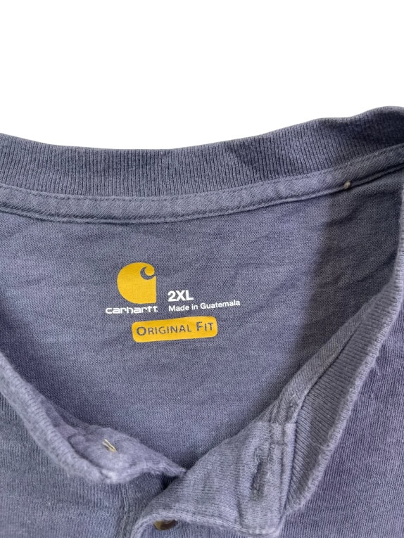 CARHARTT ΜΠΛΟΥΖΑ ΜΑΚΡΥΜΑΝΙΚΗ HENLEY ΜΠΛΕ ΑΝΤΡΙΚΟ 2XL pre-owned