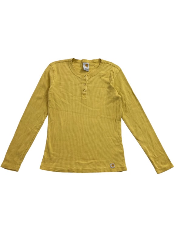 CARHARTT ΜΠΛΟΥΖΑ ΜΑΚΡΥΜΑΝΙΚΗ HENLEY RIBBED ΚΙΤΡΙΝΗ ΓΥΝΑΙΚΕΙΑ M