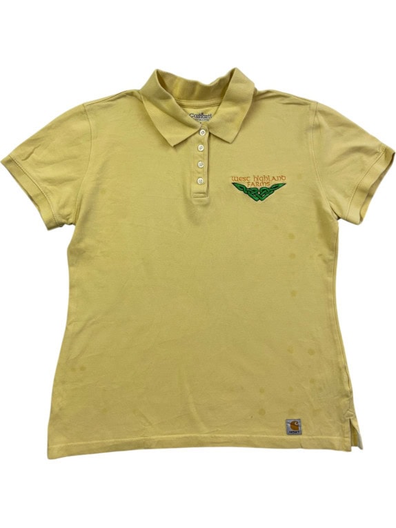 CARHARTT ΜΠΛΟΥΖΑ POLO ΚΕΝΤΗΜΕΝΗ ΑΝΟΙΧΤΟ ΚΙΤΡΙΝΟ ΓΥΝΑΙΚΕΙΟ PRE OWNED S