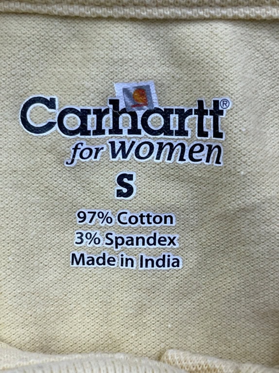 CARHARTT ΜΠΛΟΥΖΑ POLO ΚΕΝΤΗΜΕΝΗ ΑΝΟΙΧΤΟ ΚΙΤΡΙΝΟ ΓΥΝΑΙΚΕΙΟ PRE OWNED S