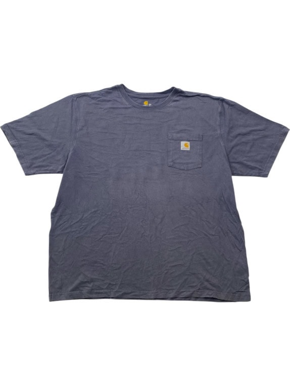 CARHARTT T SHIRT WASHED BLU GRIGIO UOMO PRE OWNED XXL