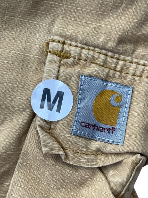 CARHARTT PANTALONI CARGO WORKWEAR BEIGE UOMO PRE OWNED M