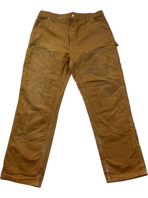 CARHARTT PANTALONI CARPENTER WORKWEAR MARRONE UOMO PRE OWNED XL
