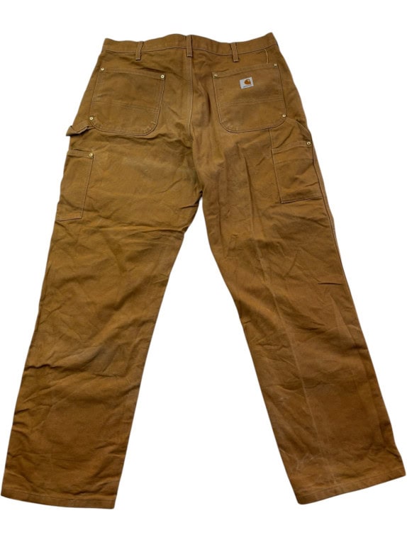 CARHARTT PANTALONI CARPENTER WORKWEAR MARRONE UOMO PRE OWNED XL