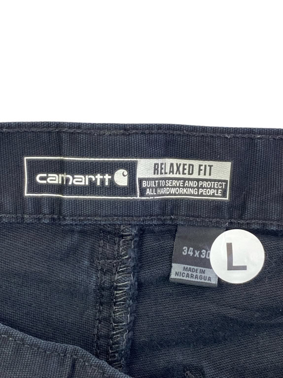 CARHARTT CARPENTER PANTS WORKWEAR BLACK MENS PRE OWNED L