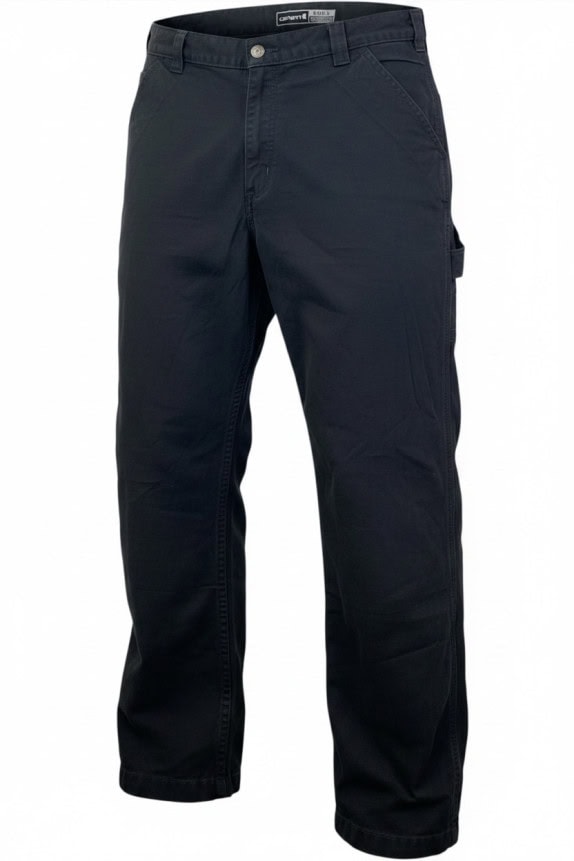 CARHARTT CARPENTER PANTS WORKWEAR BLACK MENS PRE OWNED L