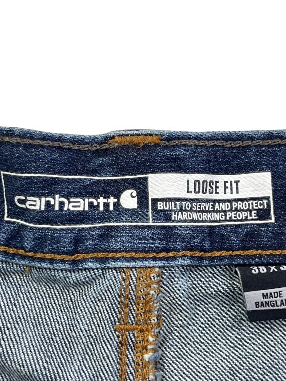 CARHARTT ΠΑΝΤΕΛΟΝΙ JEANS LOOSE FIT LOGO ΜΠΛΕ UNISEX XXL