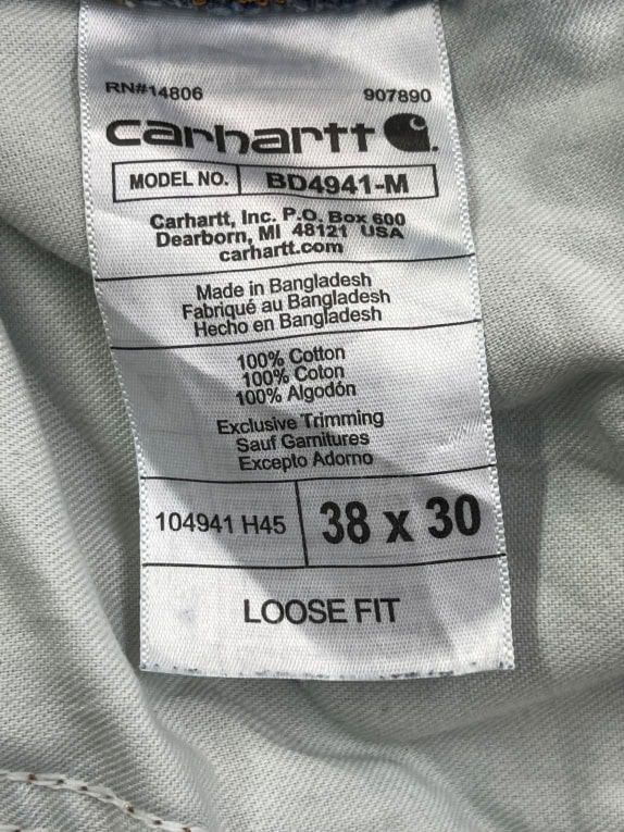 CARHARTT ΠΑΝΤΕΛΟΝΙ JEANS LOOSE FIT LOGO ΜΠΛΕ UNISEX XXL