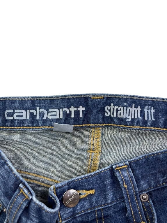 CARHARTT ΠΑΝΤΕΛΟΝΙ JEANS STRAIGHT FIT LOGO ΜΠΛΕ UNISEX S
