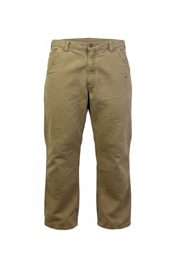 CARHARTT WORK PANTS WORKWEAR BEIGE MENS PRE OWNED XL