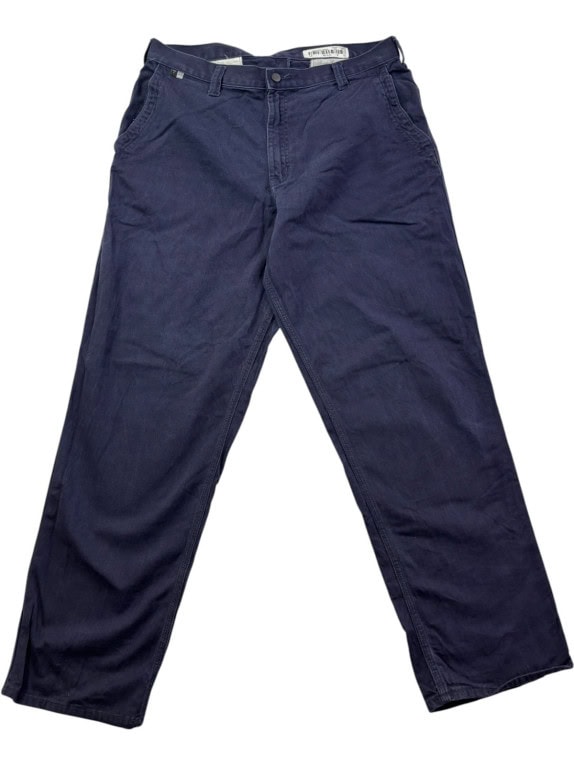 CARHARTT WORK PANTS WORKWEAR NAVY MEN PRE OWNED XL
