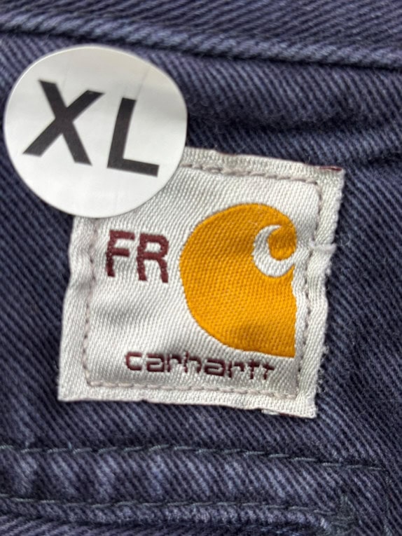 CARHARTT WORK PANTS WORKWEAR NAVY MEN PRE OWNED XL