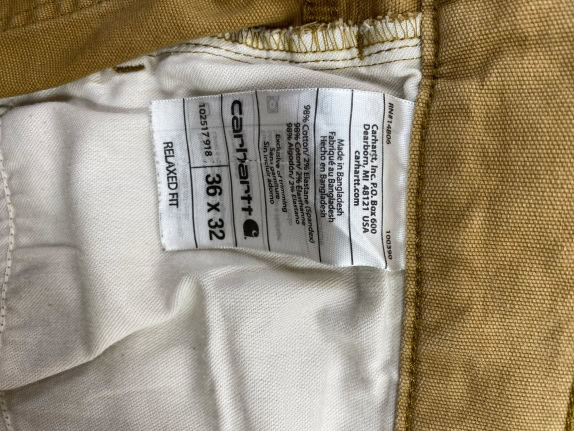 Carhartt Pantaloni Workwear Relaxed Fit Marrone Unisex 36x32