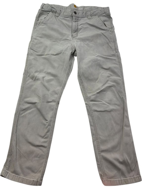 CARHARTT WORKWEAR PANTS STONE GREY MENS PRE OWNED L