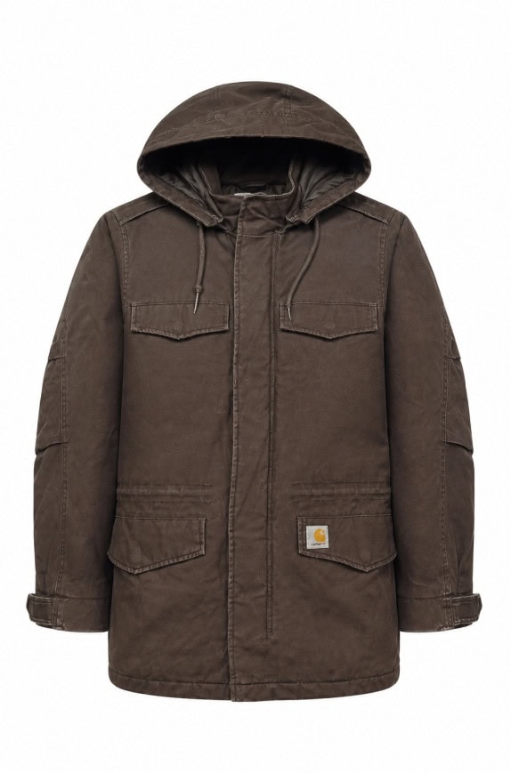 CARHARTT PARKA WORKWEAR ΚΑΦΕ ΑΝΤΡΙΚΟ PRE OWNED S