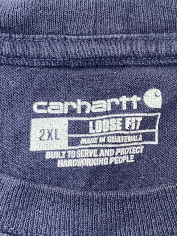 CARHARTT POCKET T SHIRT WORKWEAR NAVY ΑΝΤΡΙΚΟ PRE OWNED XXL