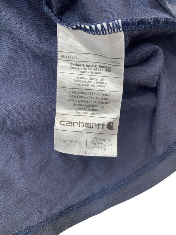 CARHARTT POCKET T SHIRT WORKWEAR NAVY ΑΝΤΡΙΚΟ PRE OWNED XL