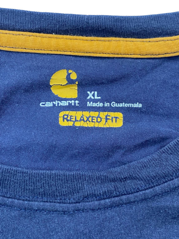 CARHARTT POCKET T SHIRT WORKWEAR NAVY ΑΝΤΡΙΚΟ PRE OWNED XL