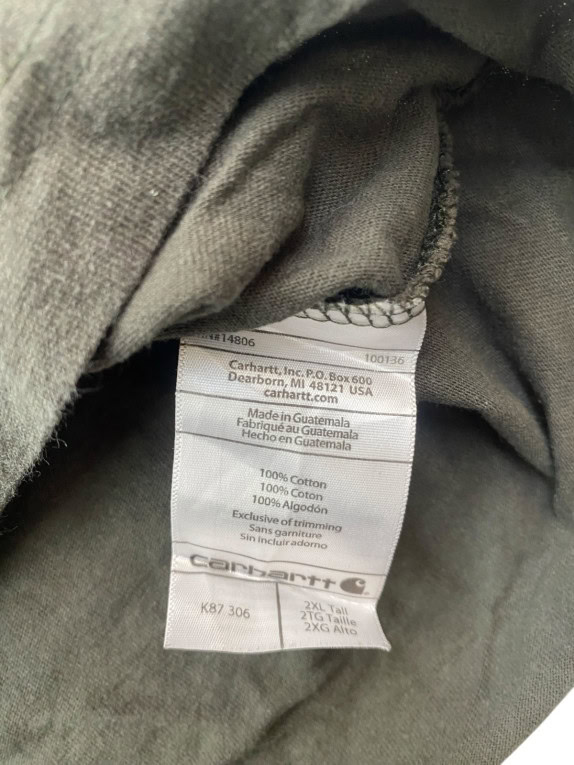 CARHARTT POCKET T SHIRT WORKWEAR OLIVE ΑΝΤΡΙΚΟ PRE OWNED XXL