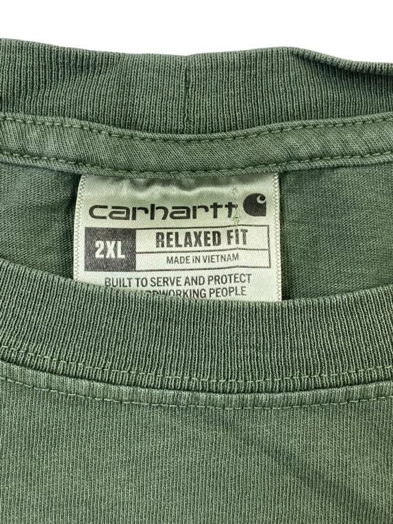 CARHARTT POCKET T SHIRT WORKWEAR OLIVE ΑΝΤΡΙΚΟ PRE OWNED XXL