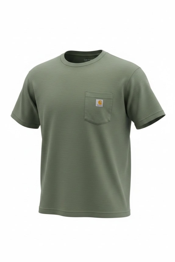 CARHARTT POCKET T SHIRT WORKWEAR OLIVE UOMO PRE OWNED XXL