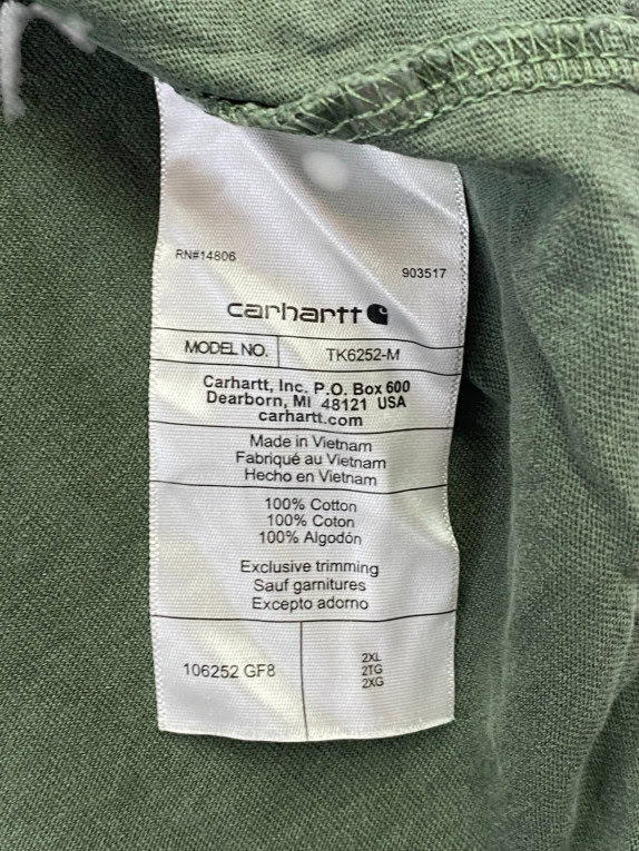 CARHARTT POCKET T SHIRT WORKWEAR OLIVE ΑΝΤΡΙΚΟ PRE OWNED XXL
