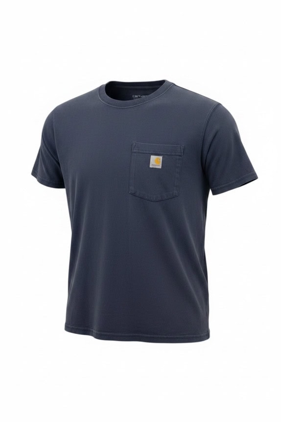 CARHARTT POCKET T SHIRT WORKWEAR NAVY MENS PRE OWNED S