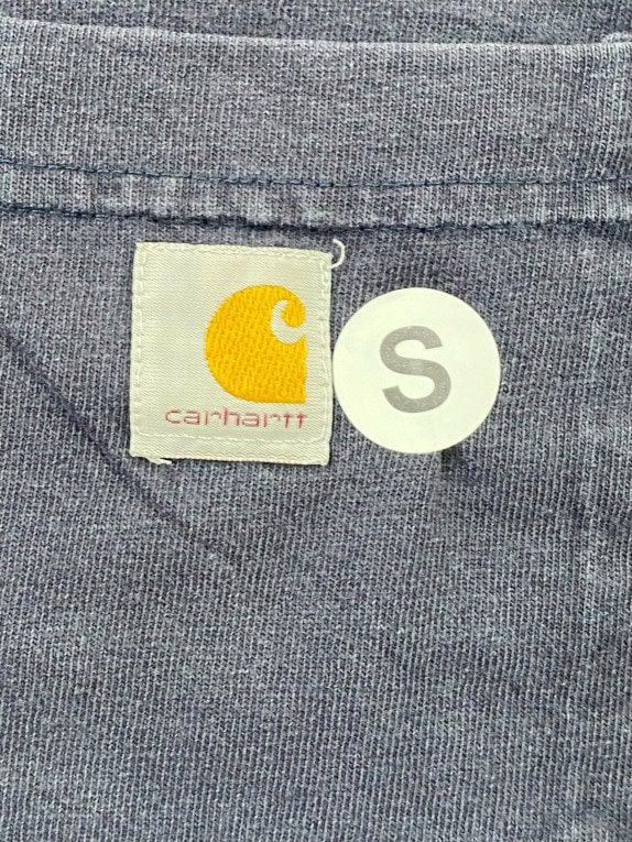 CARHARTT POCKET T SHIRT WORKWEAR ΣΚΟΥΡΟ ΜΠΛΕ ΑΝΤΡΙΚΟ PRE OWNED S