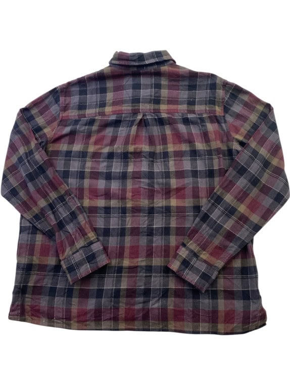 CARHARTT CAMICIA FLANELLA CHECK BORDEAUX UOMO PRE OWNED M