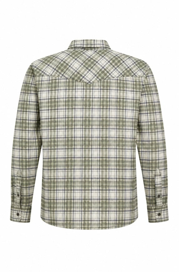 CARHARTT SHIRT RACING PLAID OLIVE MENS PRE OWNED XL